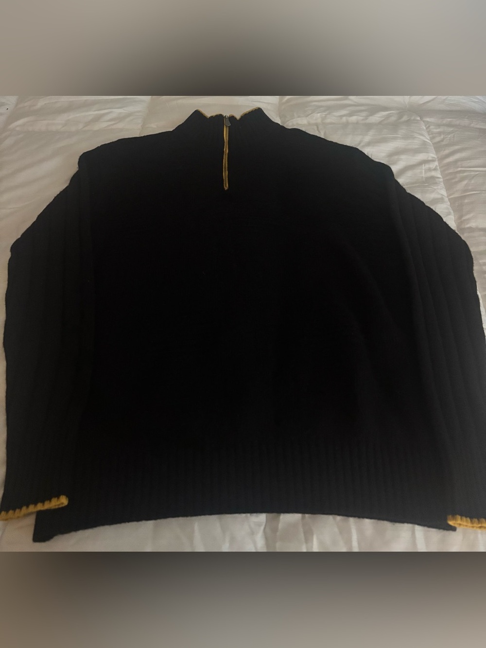 Vintage Versace Sport Quarter Zip Cable Knit Sweater Size Medium